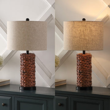 Elicia 25" Sea Grass LED Table Lamp - JONATHAN Y
